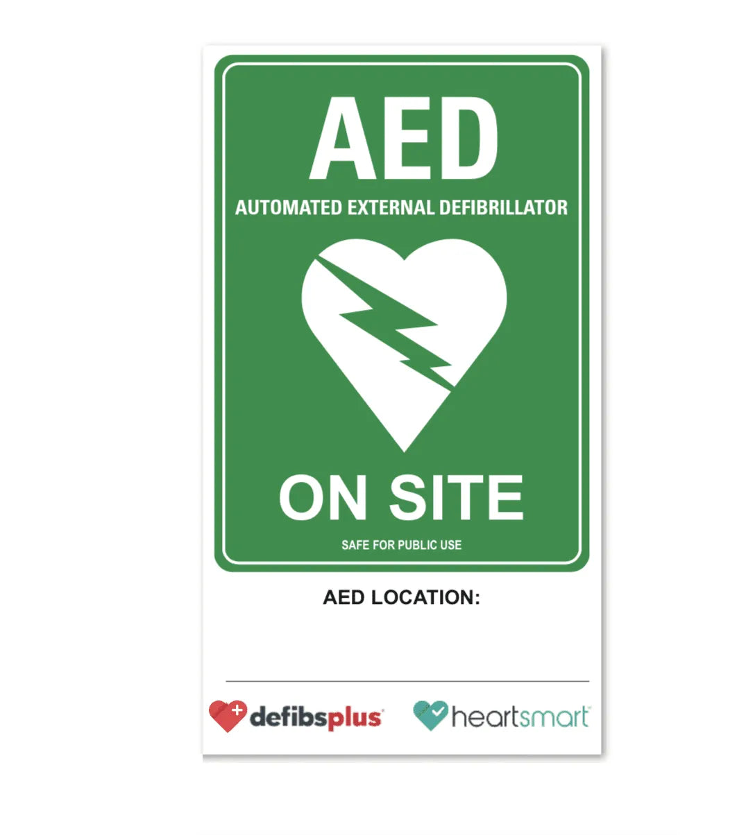 AED Large Poly Wall Sign