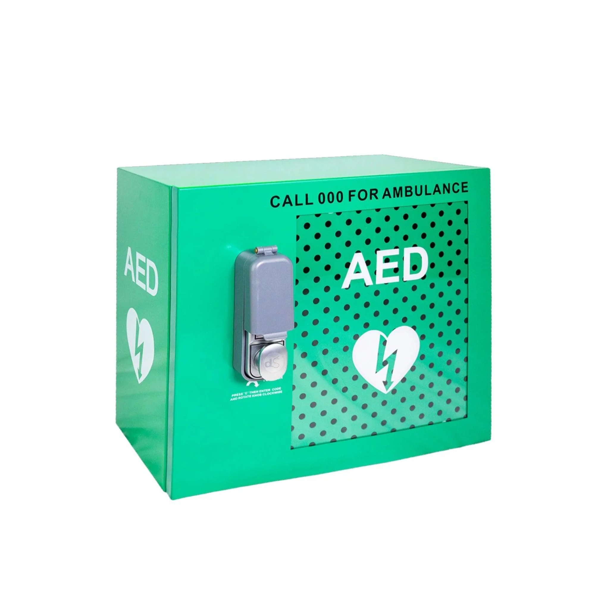 Secure Outdoor AED Storage Cabinet / keypad lock