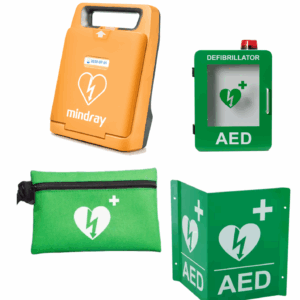 Mindray Cardiac Defibrillator Bundle AED, Cabinet, Sign and Prep kit